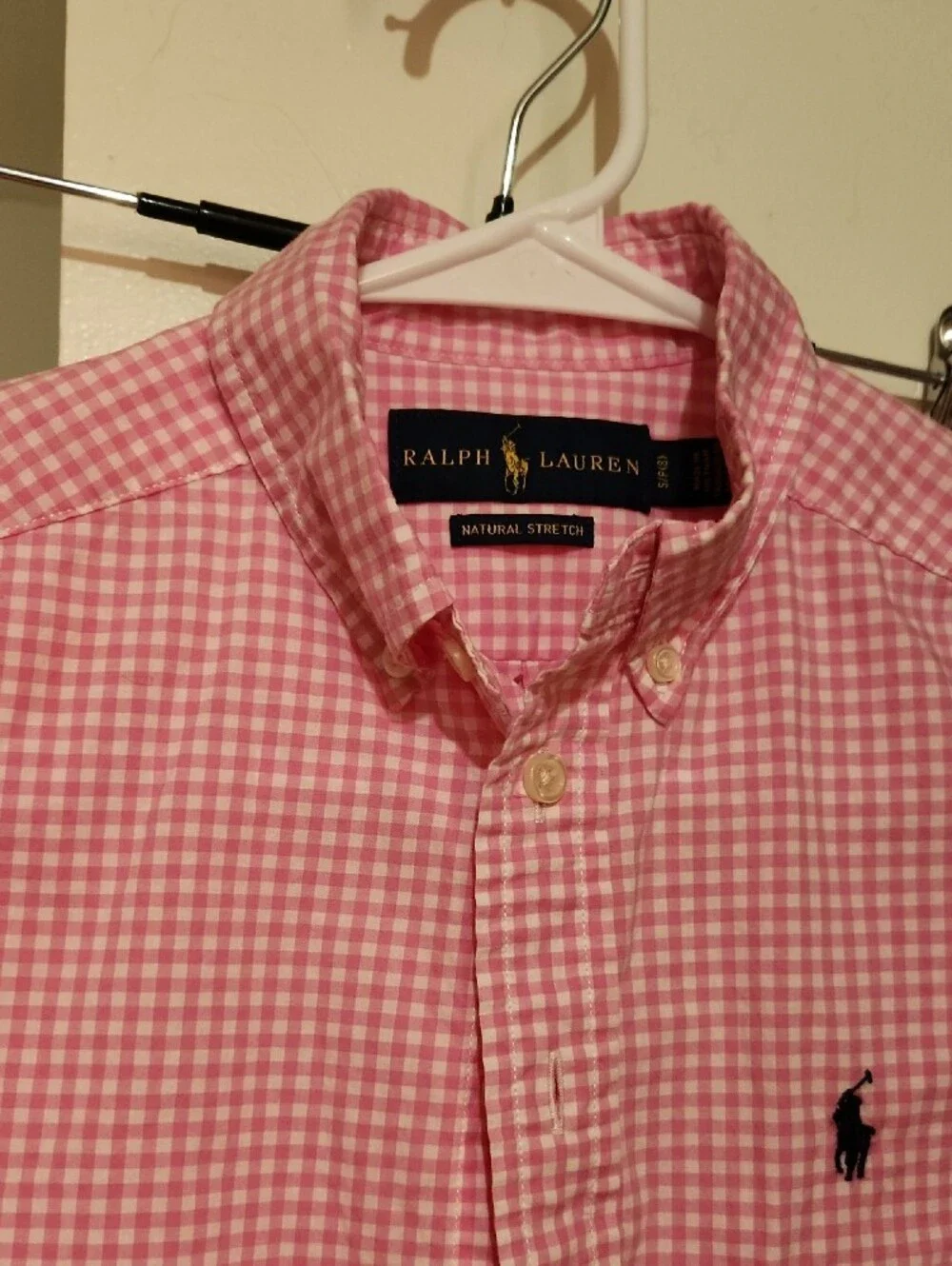 Ralph Lauren Pink Gingham Collared Shirt
